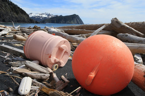 Much of the trash scattered on Gore Point Beach and elsewhere in Alaska is plastic. Photo (c) Kip Evans