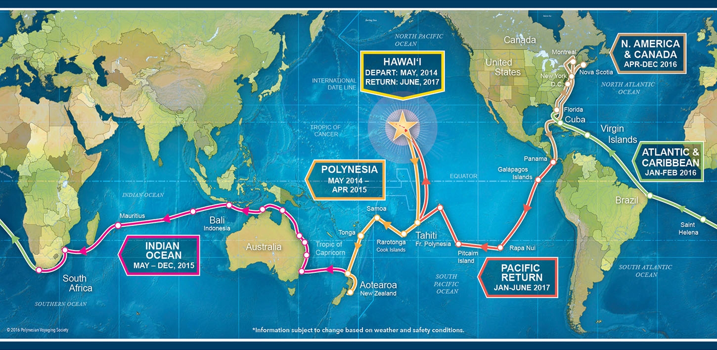 Hokulea Will Return Home After Sailing 40,000 Nautical Miles Around the